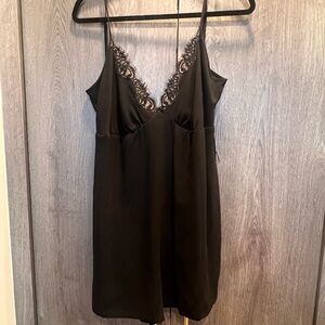 BCBGMaxAzria Black Lace Trim romper